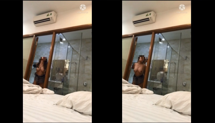 我太飢渴了，在浴室裡鞭打了她